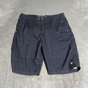 Affliction Board Shorts Mens 36 Gray Stripe 12 Inseam Skater Surf Baggy Y2K
